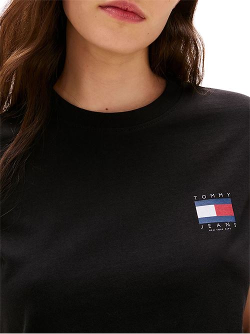 T-shirt nera in cotone Tommy Jeans | DW0DW21423BDS